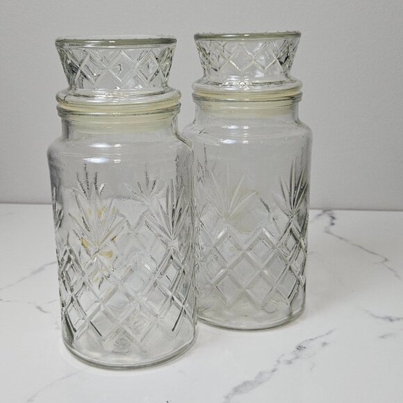 1983 Mr. Peanut Clear Glass Canister Planters Jar with Lid Logo Bottom Set of 2 - Picture 9 of 9